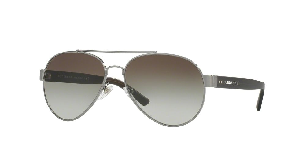 Burberry BE3086 Bifocal Prescription Sunglasses BE3086-10083Y-59 - Lens Diameter 59 mm, Frame Color Brushed Gunmetal