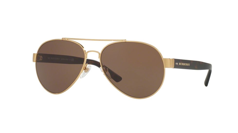 Burberry BE3086 Bifocal Prescription Sunglasses BE3086-10525W-59 - Lens Diameter 59 mm, Frame Color Brushed Gold