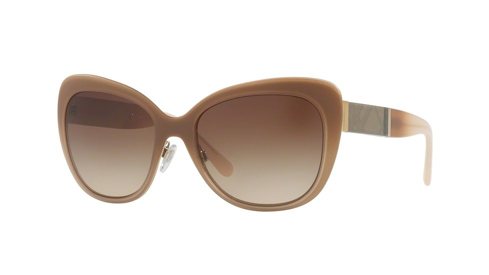Burberry BE3088 Single Vision Prescription Sunglasses BE3088-114513-57 - Lens Diameter 57 mm, Frame Color Light Gold