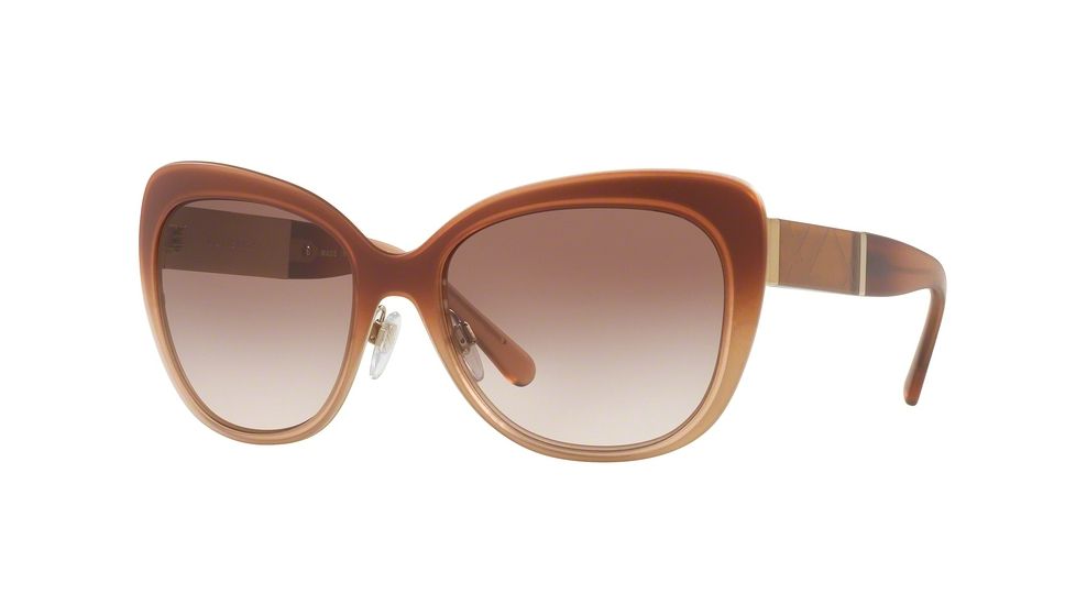 Burberry BE3088 Single Vision Prescription Sunglasses BE3088-121913-57 - Lens Diameter 57 mm, Frame Color Light Gold
