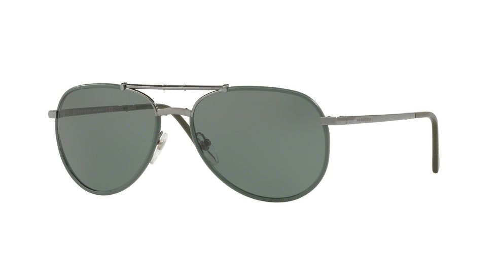 Burberry BE3091J Progressive Prescription Sunglasses BE3091J-10035U-58 - Lens Diameter 58 mm, Frame Color Matte Green