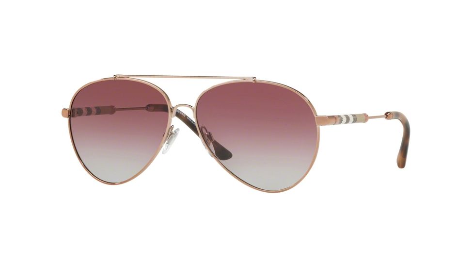 Burberry BE3092Q Single Vision Prescription Sunglasses BE3092Q-126890-57 - Lens Diameter 57 mm, Frame Color Violet