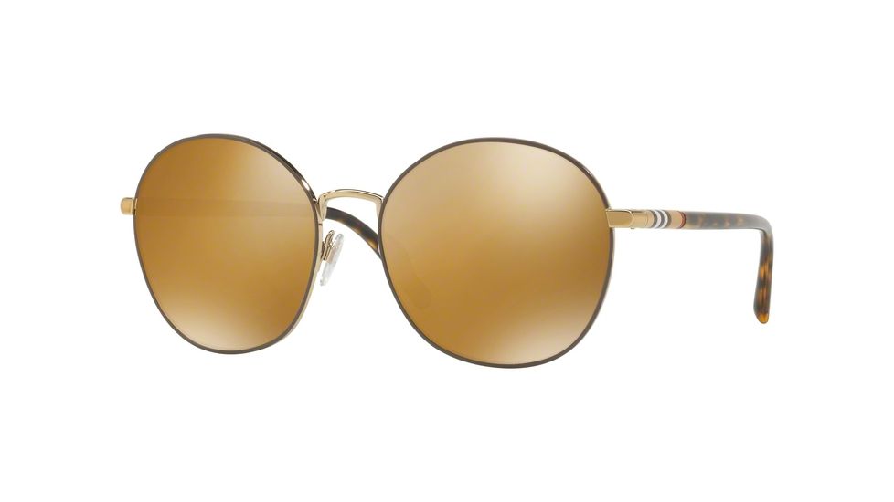 Burberry BE3094 Progressive Prescription Sunglasses BE3094-11452O-56 - Lens Diameter 56 mm, Frame Color Light Gold