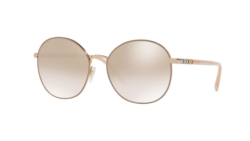 Burberry BE3094 Progressive Prescription Sunglasses, 56mm, Gold, BE3094-12587I-56-PRO