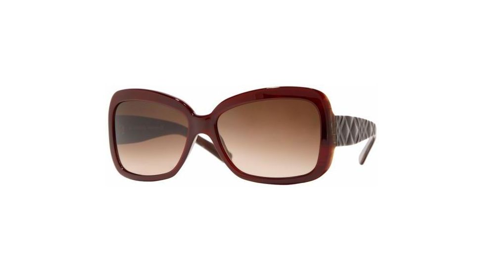 Burberry BE4033 Progressive Sunglasses Red On Horn Striped Brown Frame / 58 mm Prescription Lenses, 308813-5815