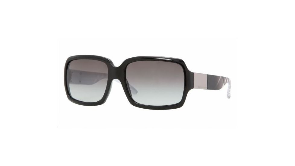 Burberry BE4076 Single Vision Sunglasses, Black Frame, Gray Gradient 316711-5616