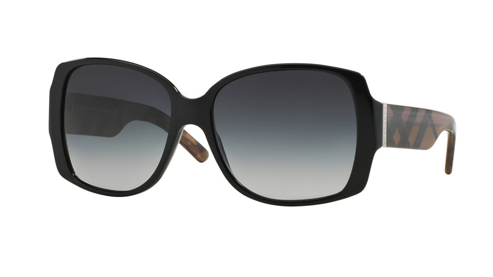 Burberry BE4105M Progressive Prescription Sunglasses BE4105M-33468G-5816 - Frame Color Black, Lens Diameter 58 mm