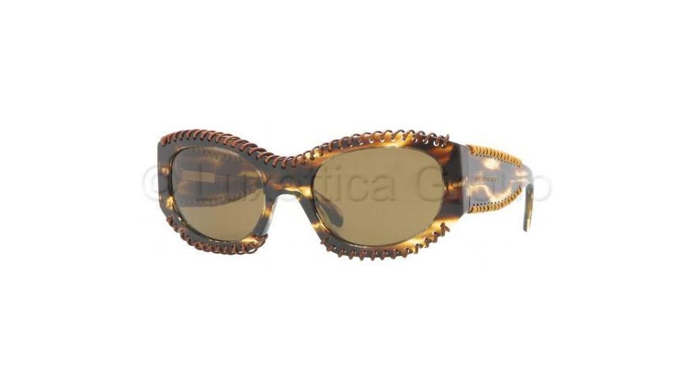 Burberry BE4120Q Single Vision Prescription Sunglasses BE4120Q-332373-5420 - Lens Diameter 54 mm, Frame Color Light Havana