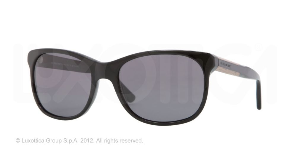 Burberry BE4123 Single Vision Prescription Sunglasses BE4123-300181-57 - Lens Diameter 57 mm, Frame Color Black