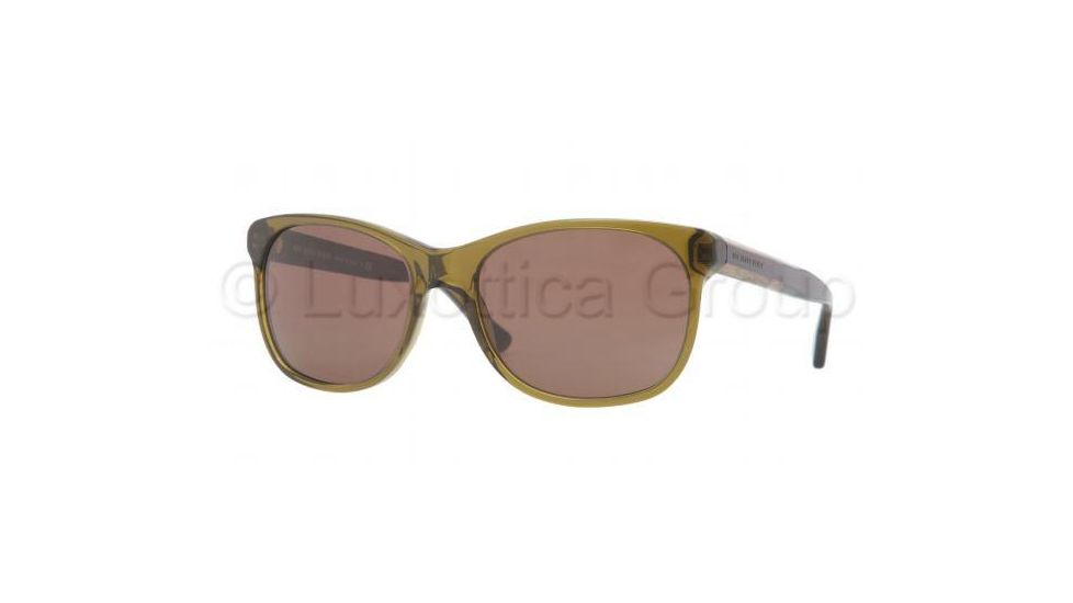 Burberry BE4123 Single Vision Prescription Sunglasses BE4123-335673-5718 - Lens Diameter 57 mm, Frame Color Olive
