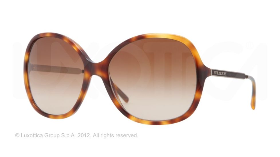 Burberry BE4126 Single Vision Prescription Sunglasses BE4126-331613-59 - Lens Diameter 59 mm, Frame Color Havana