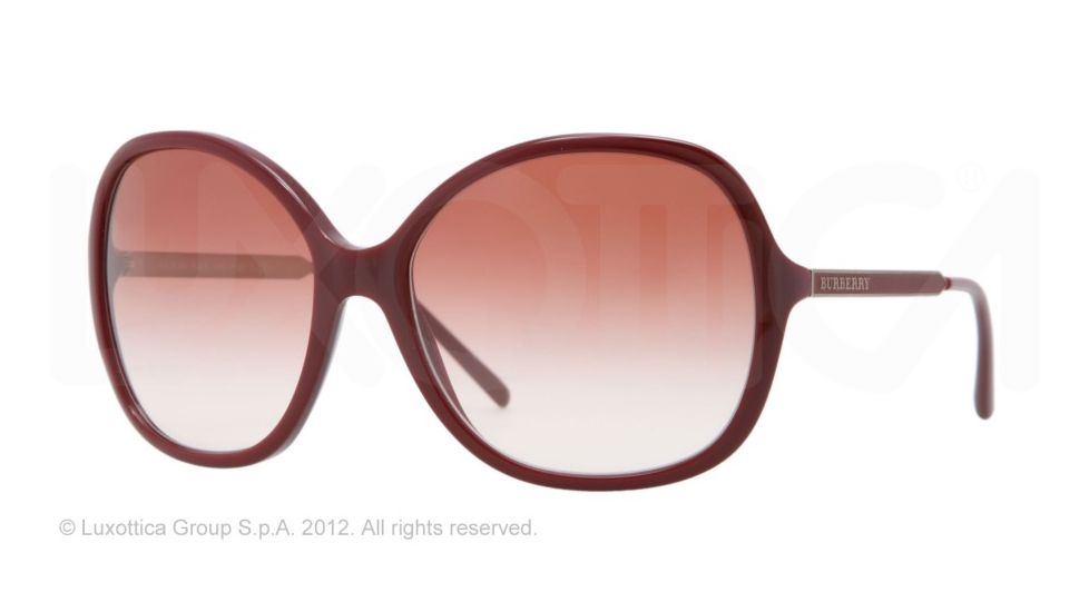 Burberry BE4126 Single Vision Prescription Sunglasses BE4126-331713-59 - Lens Diameter 59 mm, Frame Color Bordeaux