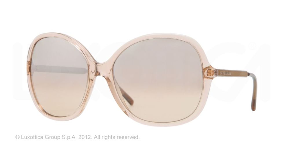 Burberry BE4126 Single Vision Prescription Sunglasses BE4126-33583D-59 - Lens Diameter 59 mm, Frame Color Transparent Pink
