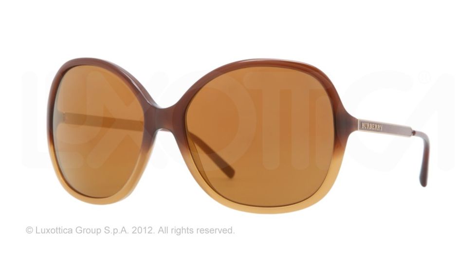 Burberry BE4126 Single Vision Prescription Sunglasses BE4126-33696H-59 - Lens Diameter 59 mm, Frame Color Brown Gradient Hazelnut
