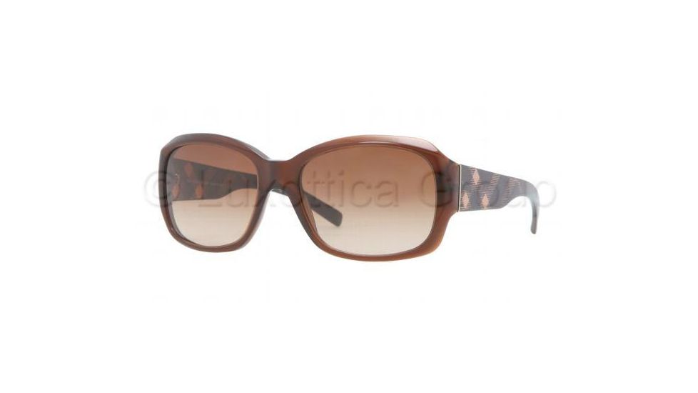 Burberry BE4129 Single Vision Prescription Sunglasses BE4129-301113-5617 - Frame Color Brown, Lens Diameter 56 mm