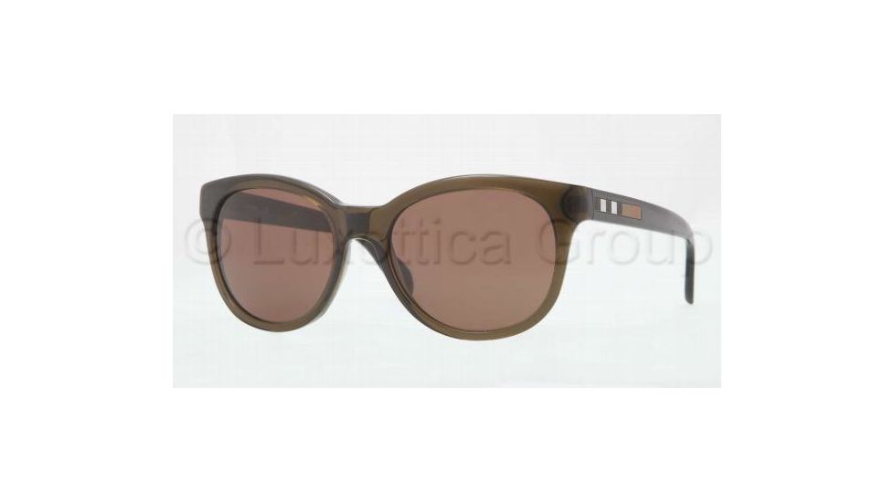 Burberry BE4132 Single Vision Prescription Sunglasses BE4132-301073-5318 - Lens Diameter 53 mm, Frame Color Olive Green