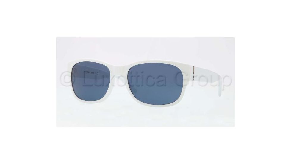Burberry BE4135 Progressive Prescription Sunglasses BE4135-336880-5818 - Lens Diameter 58 mm, Frame Color White