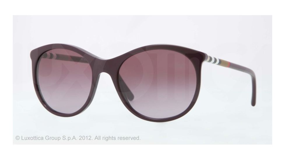 Burberry BE4145 Single Vision Prescription Sunglasses BE4145-34008H-55 - Lens Diameter 55 mm, Lens Diameter 55 mm, Frame Color Violet