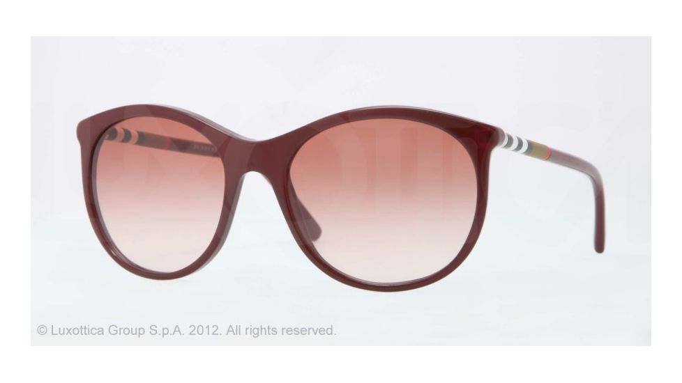 Burberry BE4145 Single Vision Prescription Sunglasses BE4145-340313-55 - Lens Diameter 55 mm, Lens Diameter 55 mm, Frame Color Bordeaux