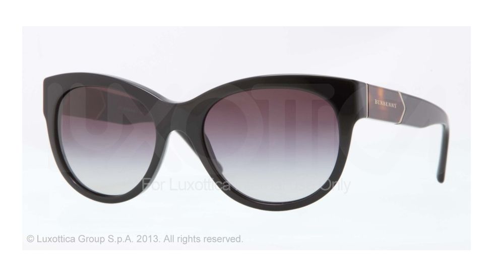Burberry BE4156 Single Vision Prescription Sunglasses BE4156-30018G-53 - Lens Diameter 53 mm, Frame Color Black