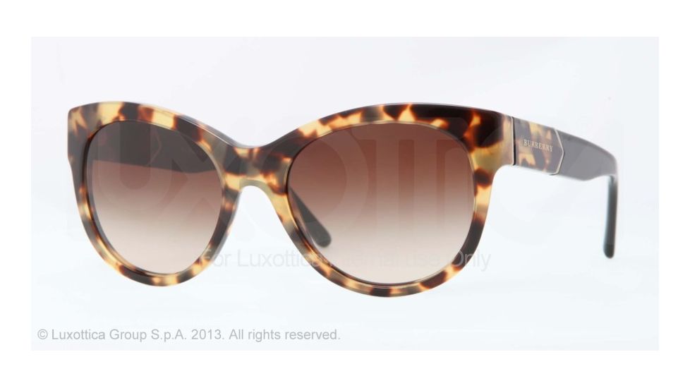 Burberry BE4156 Single Vision Prescription Sunglasses BE4156-327813-53 - Lens Diameter 53 mm, Frame Color Yellow Havana