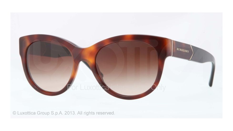 Burberry BE4156 Single Vision Prescription Sunglasses BE4156-331613-53 - Lens Diameter 53 mm, Frame Color Havana