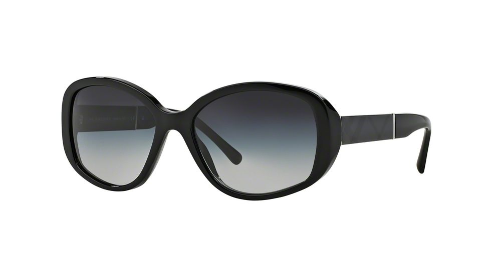 Burberry BE4159 Single Vision Prescription Sunglasses BE4159-30018G-57 - Lens Diameter 57 mm, Frame Color Black