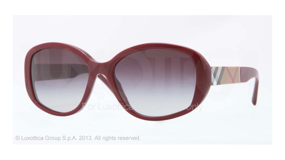 Burberry BE4159 Single Vision Prescription Sunglasses BE4159-34038G-57 - Lens Diameter 57 mm, Frame Color Bordeaux