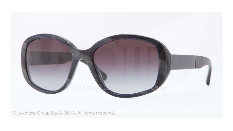 Burberry BE4159 Single Vision Prescription Sunglasses BE4159-34198G-57 - Lens Diameter 57 mm, Frame Color Blue Horn