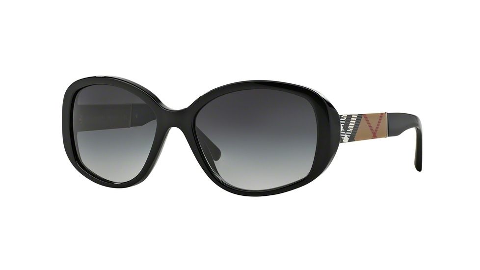 Burberry BE4159 Single Vision Prescription Sunglasses BE4159-34338G-57 - Lens Diameter 57 mm, Frame Color Black