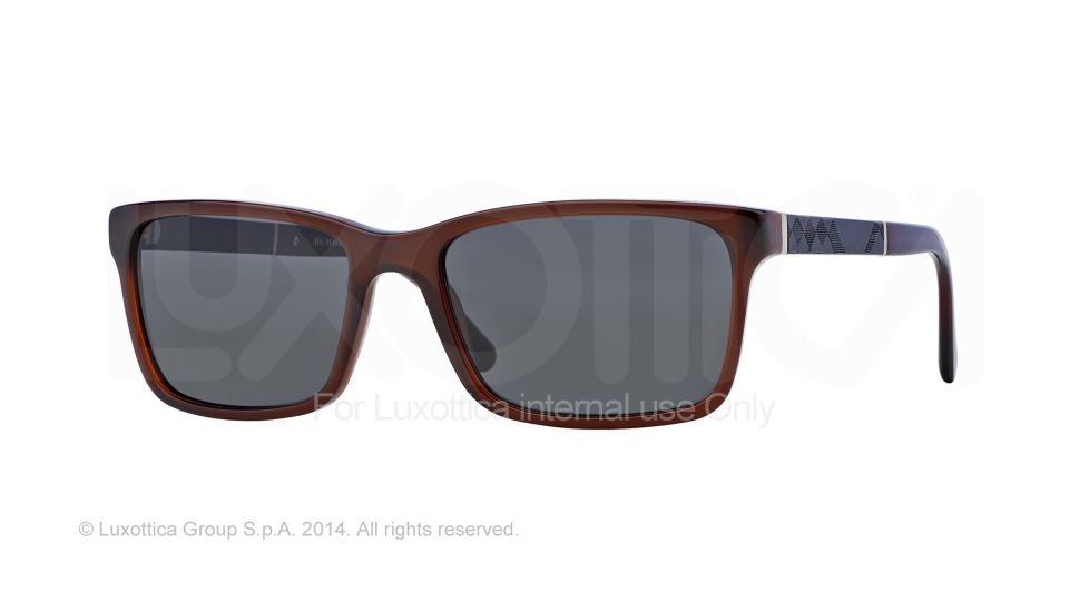 Burberry BE4162 Single Vision Prescription Sunglasses BE4162-346987-58 - Lens Diameter 58 mm, Frame Color Brown