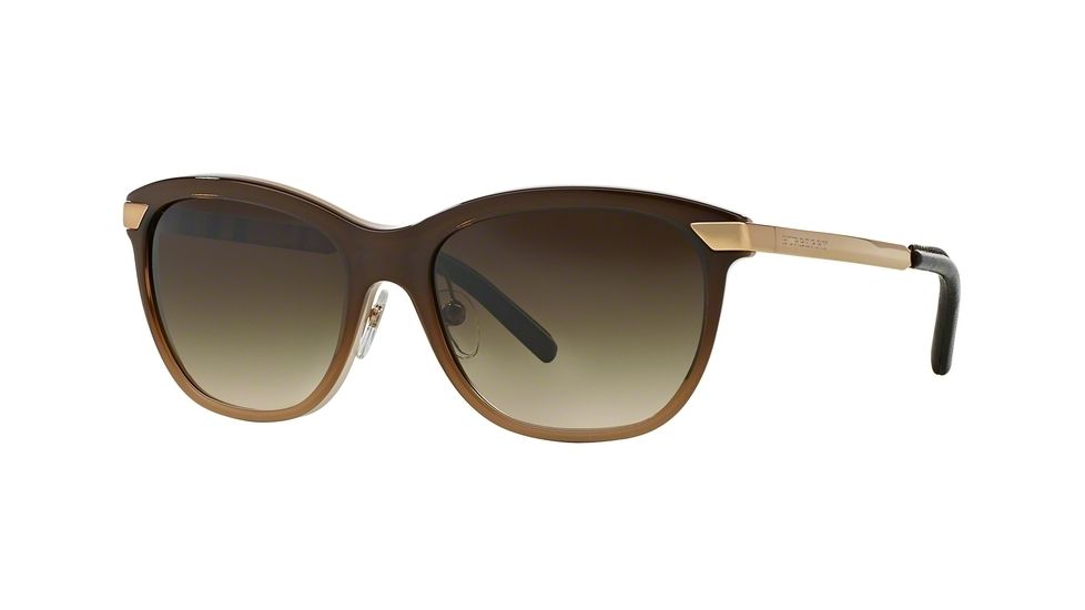 Burberry BE4169Q Single Vision Prescription Sunglasses BE4169Q-342613-57 - Lens Diameter 57 mm, Frame Color Brown Gradient Beige