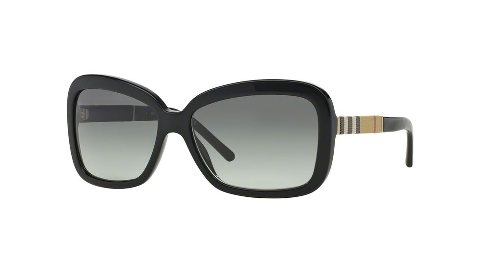 Burberry BE4173 Single Vision Prescription Sunglasses BE4173-300111-58 - Lens Diameter 58 mm, Frame Color Black