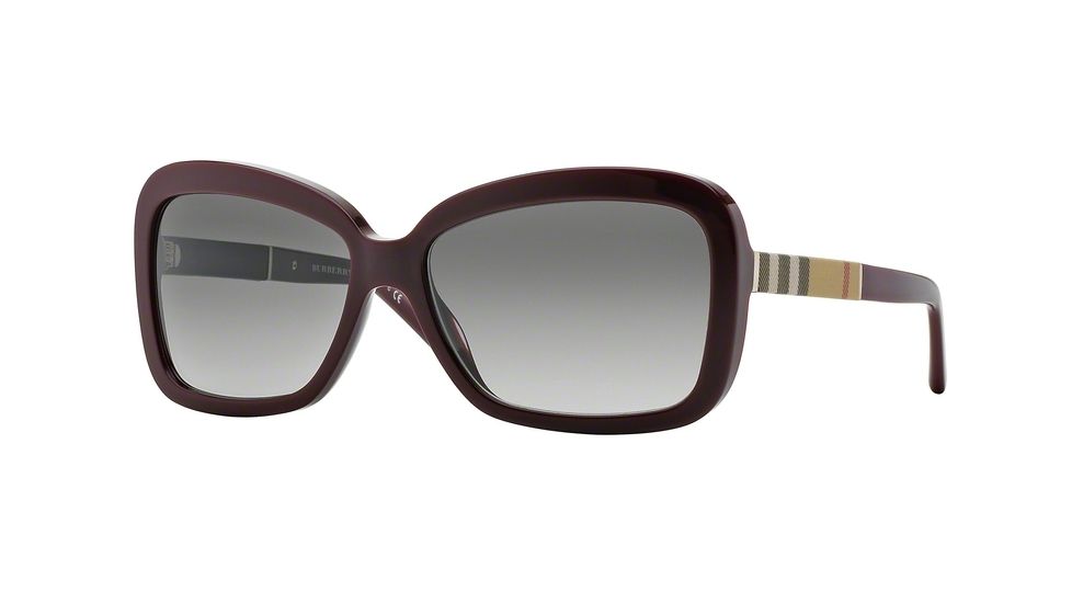 Burberry BE4173 Single Vision Prescription Sunglasses BE4173-340311-58 - Lens Diameter 58 mm, Frame Color Bordeaux