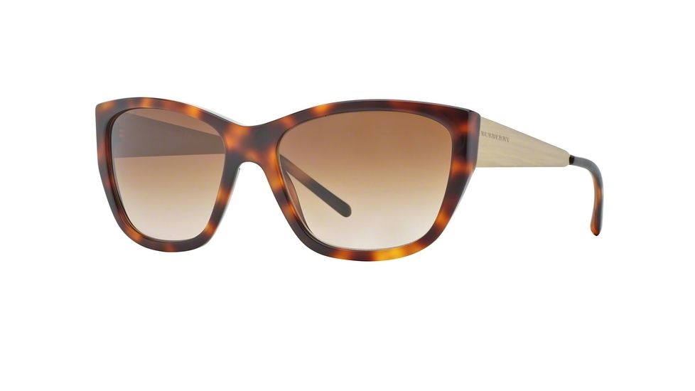 Burberry BE4174 Single Vision Prescription Sunglasses BE4174-331613-56 - Lens Diameter 56 mm, Frame Color Light Havana