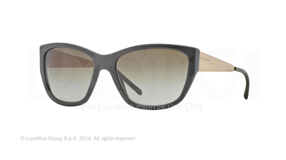 Burberry BE4174 Single Vision Prescription Sunglasses BE4174-337313-56 - Lens Diameter 56 mm, Frame Color Green