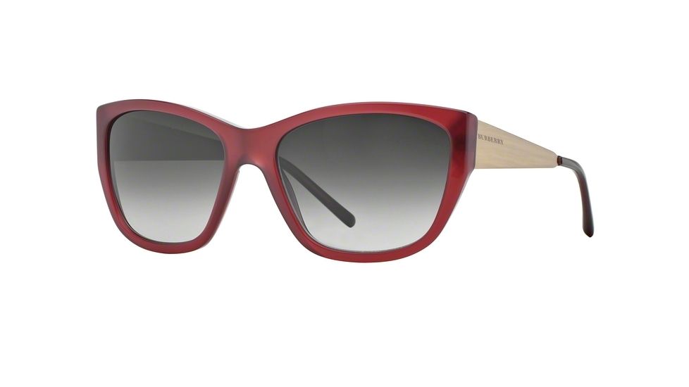 Burberry BE4174 Single Vision Prescription Sunglasses BE4174-34028G-56 - Lens Diameter 56 mm, Frame Color Bordeaux