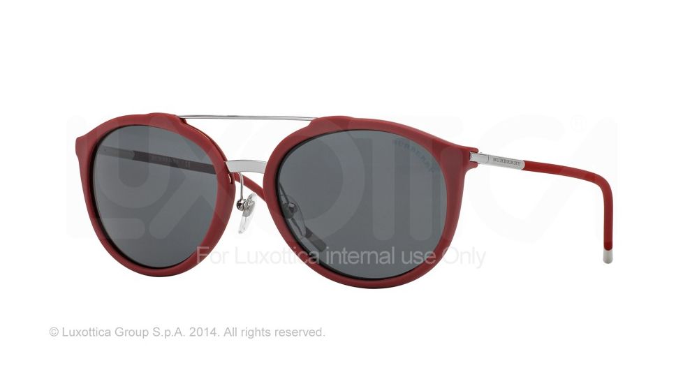 Burberry BE4177 Bifocal Prescription Sunglasses BE4177-345487-56 - Lens Diameter 56 mm, Frame Color Matte Red