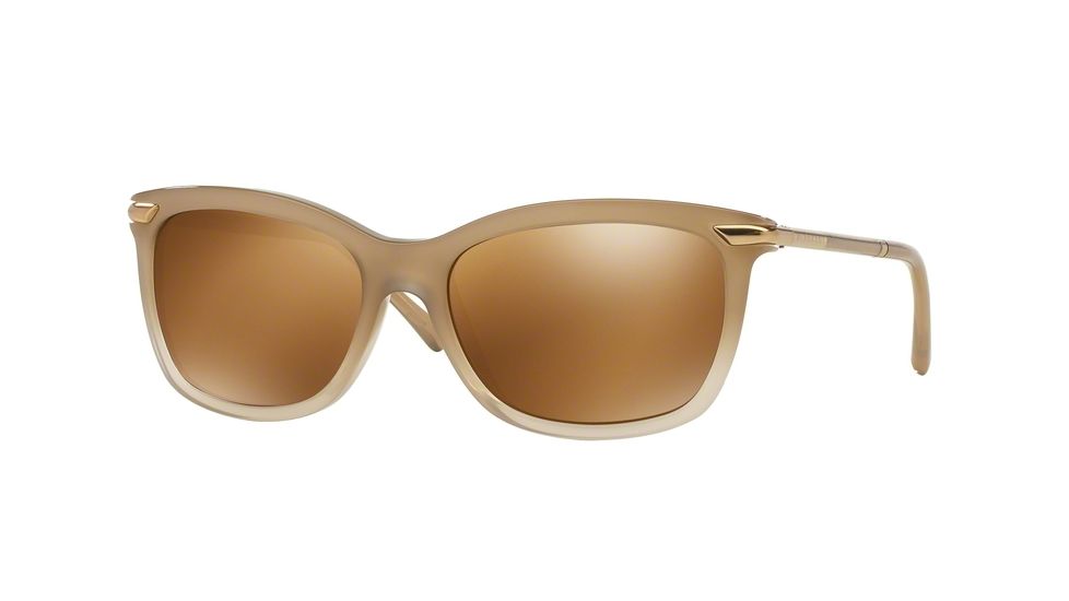 Burberry BE4185 Single Vision Prescription Sunglasses BE4185-33546H-57 - Lens Diameter 57 mm, Frame Color Brown Gardient