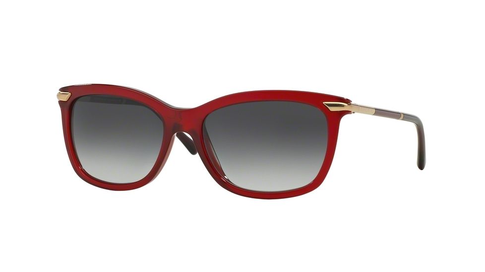 Burberry BE4185 Single Vision Prescription Sunglasses BE4185-34958G-57 - Lens Diameter 57 mm, Frame Color Bordeaux
