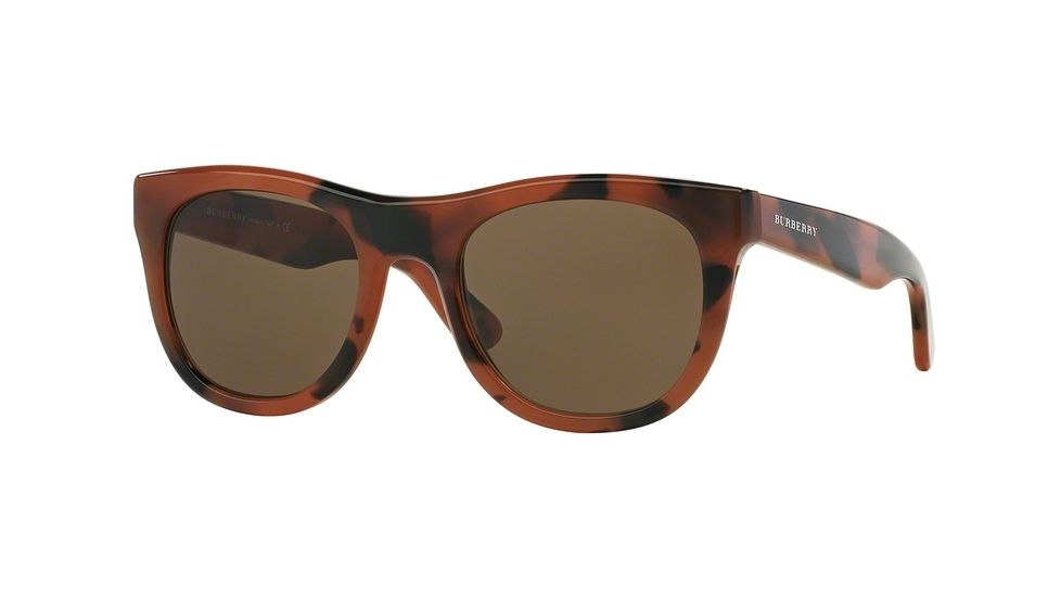 Burberry BE4195F Progressive Prescription Sunglasses BE4195F-351873-52 - Lens Diameter 52 mm, Frame Color Spotted Amber
