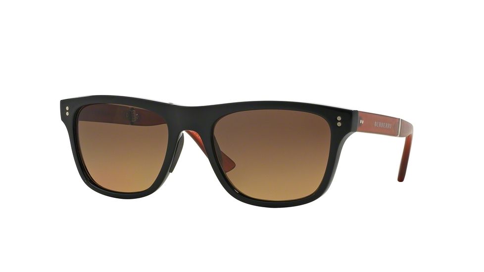 Burberry BE4204 Single Vision Prescription Sunglasses BE4204-35391P-55 - Lens Diameter 55 mm, Frame Color Black