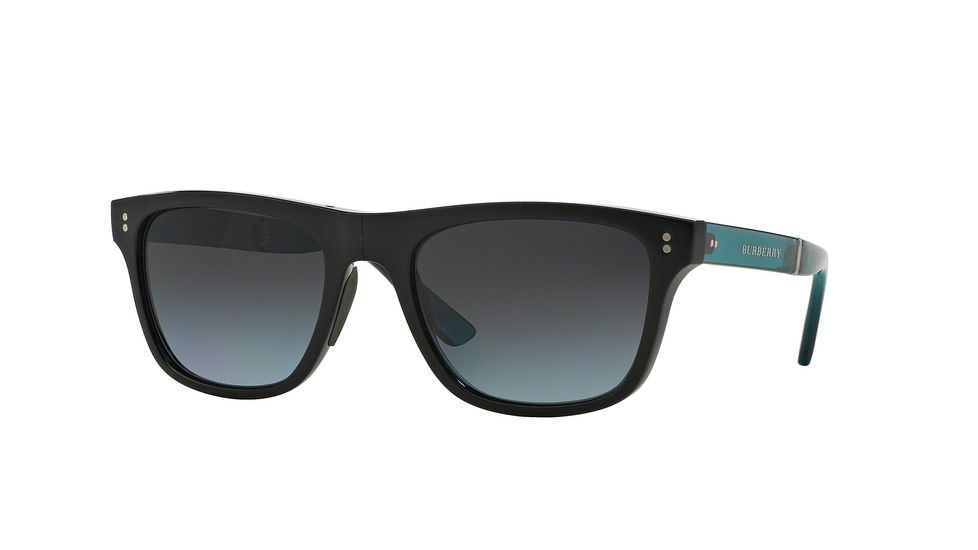Burberry BE4204 Single Vision Prescription Sunglasses BE4204-3540K4-55 - Lens Diameter 55 mm, Frame Color Black