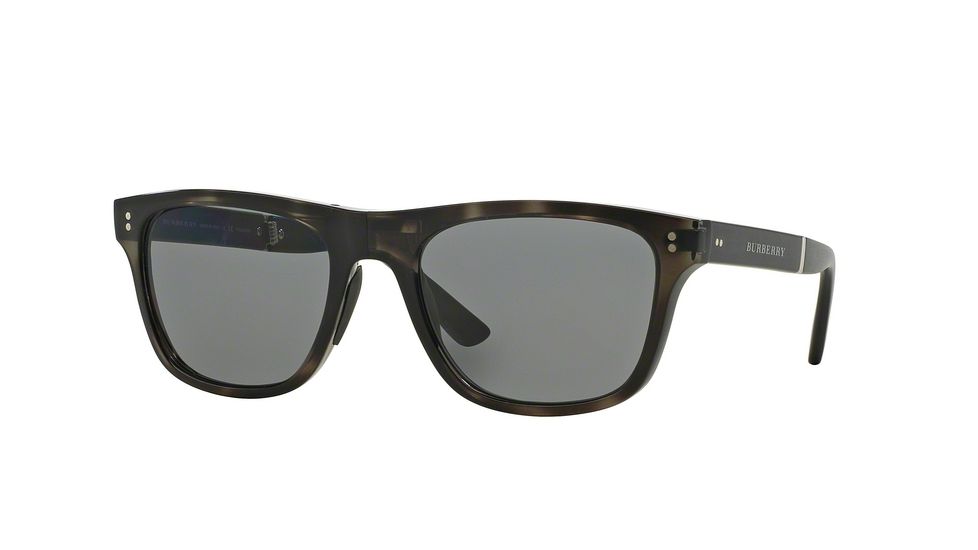 Burberry BE4204 Single Vision Prescription Sunglasses BE4204-3541T8-55 - Lens Diameter 55 mm, Frame Color Grey Havana