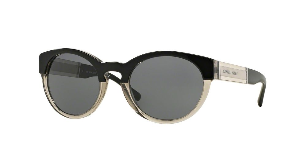 Burberry BE4205 Single Vision Prescription Sunglasses BE4205-355887-54 - Lens Diameter 54 mm, Frame Color Top Black On Grey