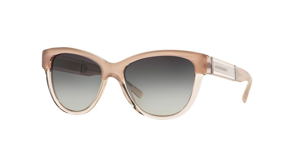 Burberry BE4206 Single Vision Prescription Sunglasses BE4206-35608G-55 - Lens Diameter 55 mm, Frame Color Top Opal Nude On Nude