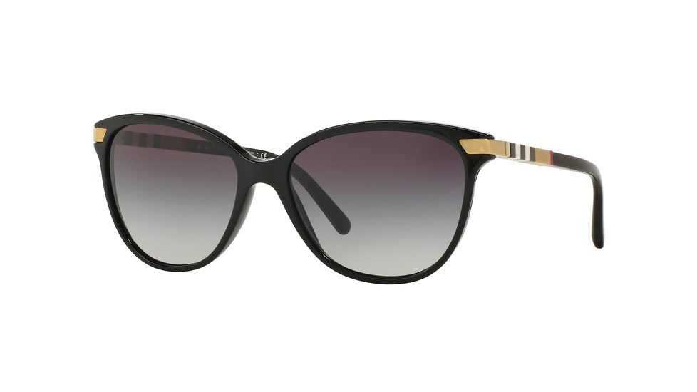 Burberry BE4216 Single Vision Prescription Sunglasses BE4216-30018G-57 - Lens Diameter 57 mm, Frame Color Black