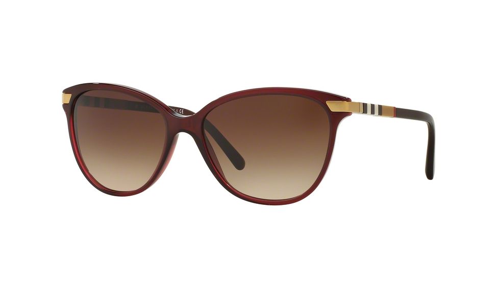 Burberry BE4216 Single Vision Prescription Sunglasses BE4216-301413-57 - Lens Diameter 57 mm, Frame Color Bordeaux