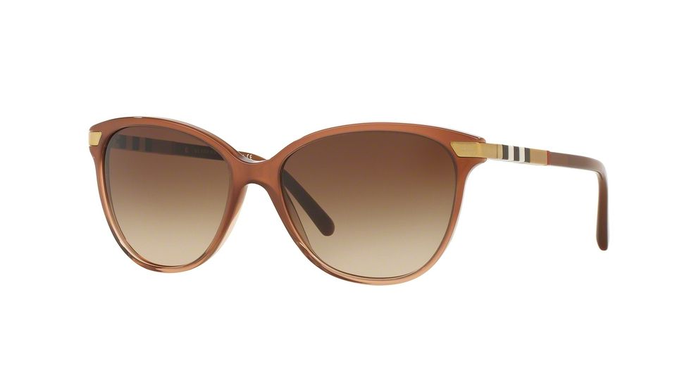 Burberry BE4216 Single Vision Prescription Sunglasses BE4216-317313-57 - Lens Diameter 57 mm, Frame Color Brown Gradient