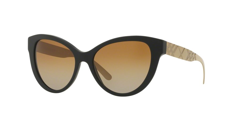 Burberry BE4220 Progressive Prescription Sunglasses BE4220-3464T5-56 - Lens Diameter 56 mm, Frame Color Matte Black